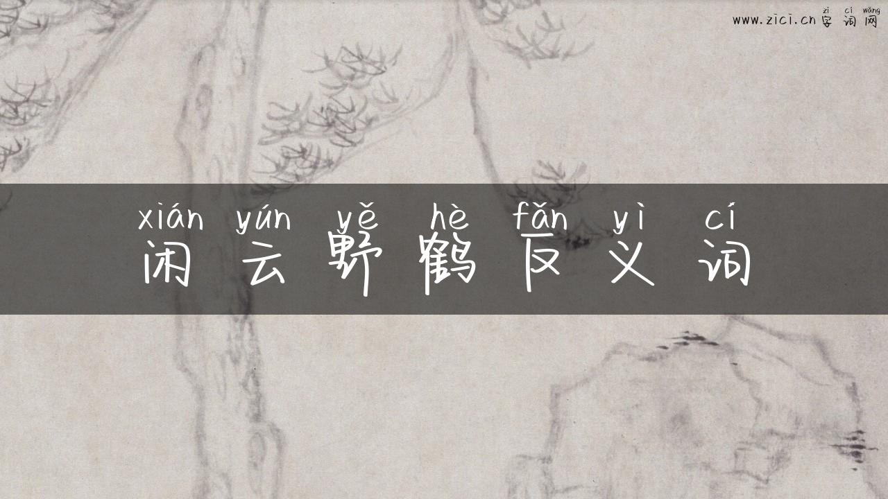 闲云野鹤反义词