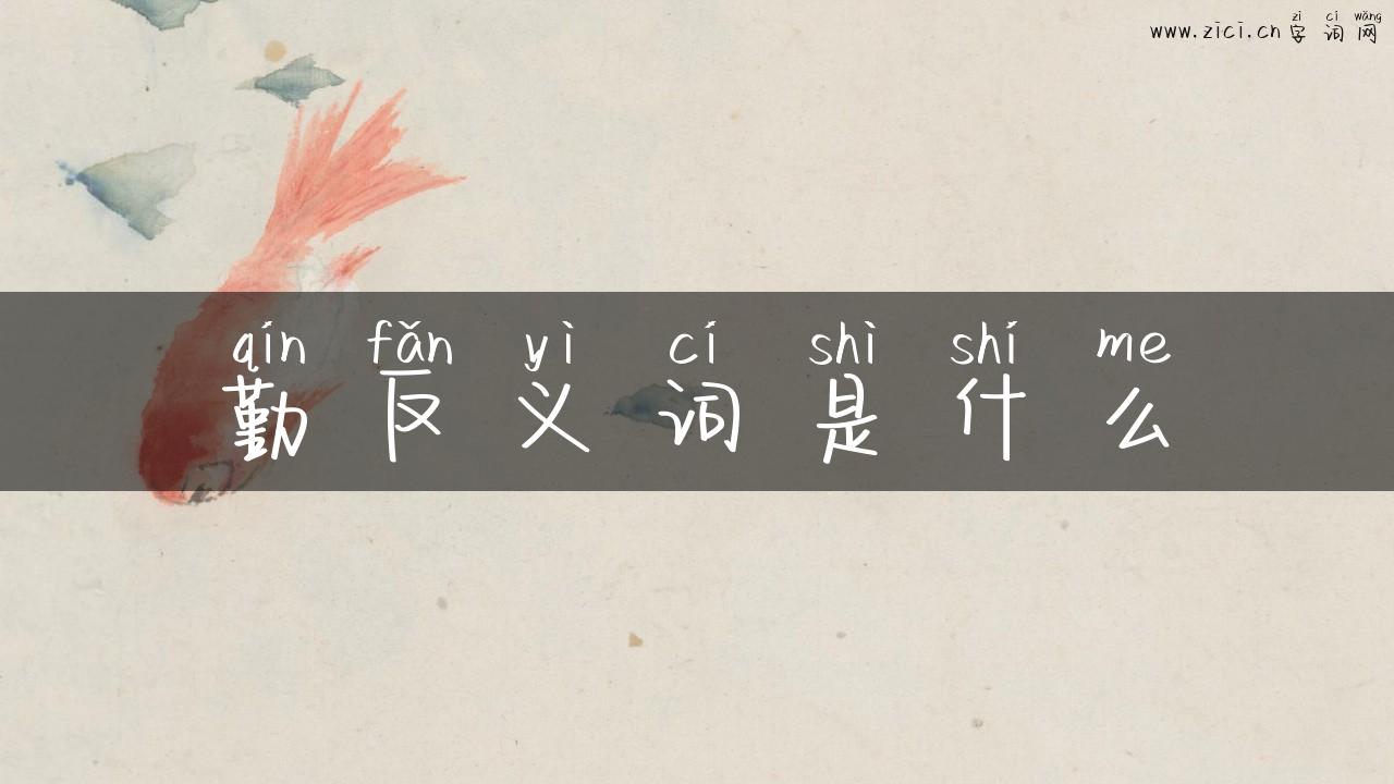 勤反义词是什么