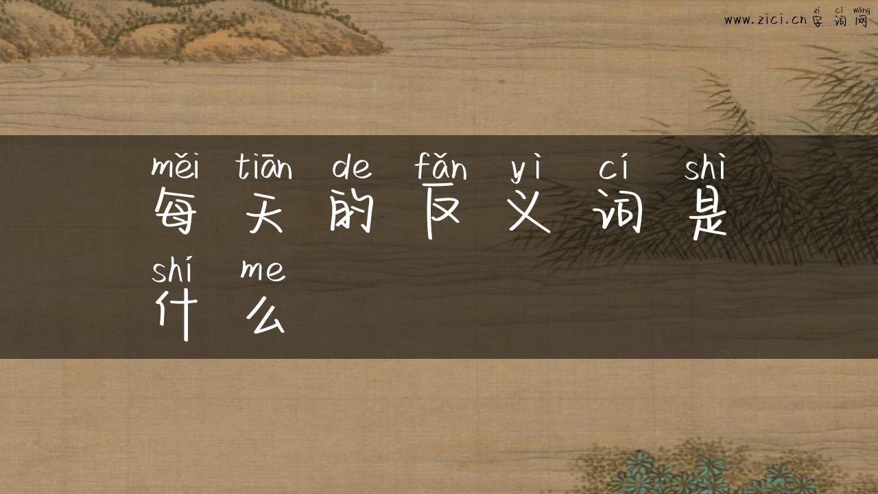 每天的反义词是什么