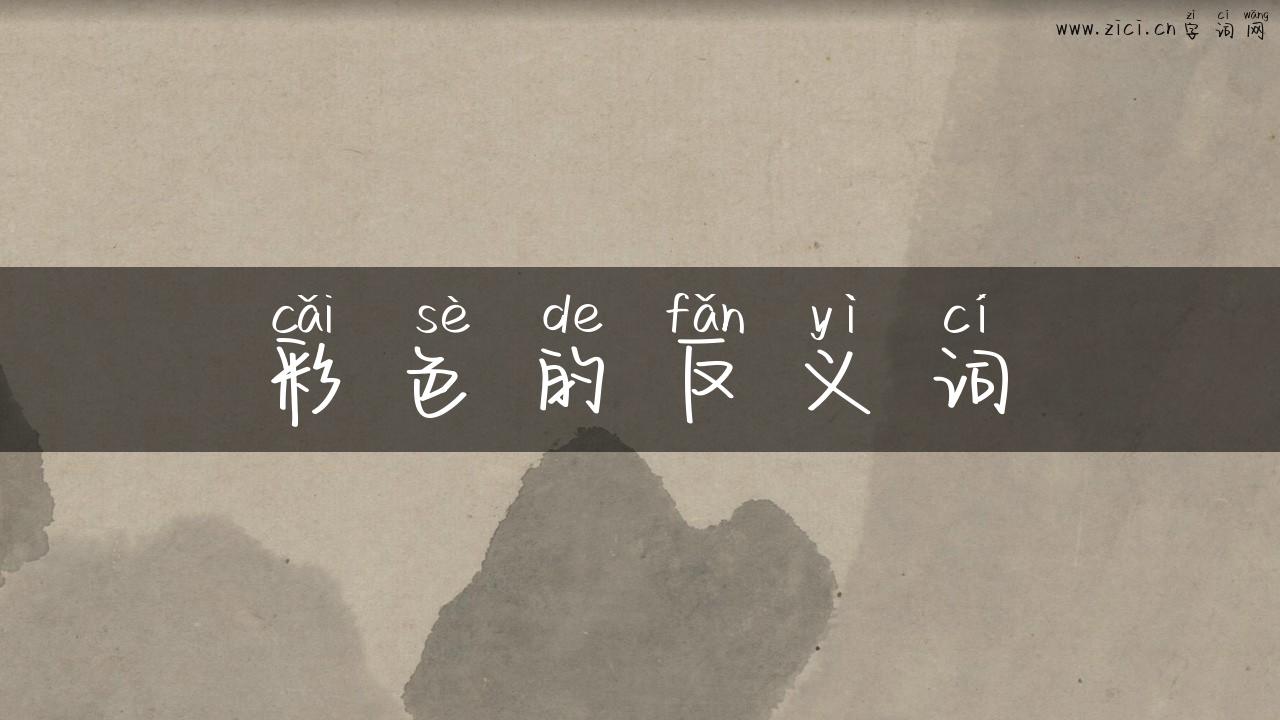 彩色的反义词