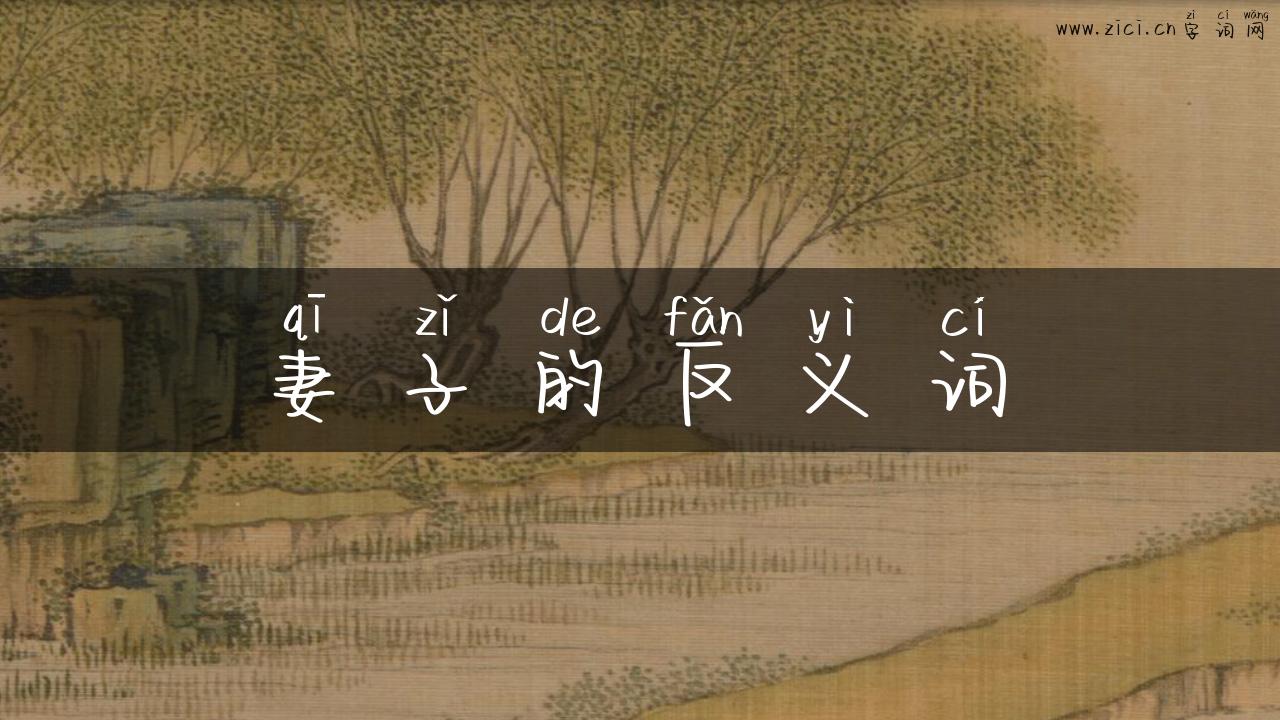 妻子的反义词