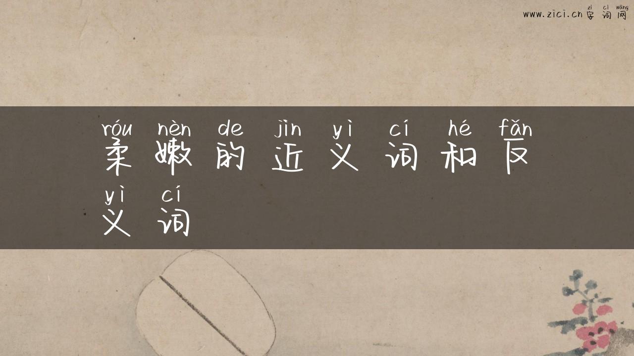 柔嫩的近义词和反义词