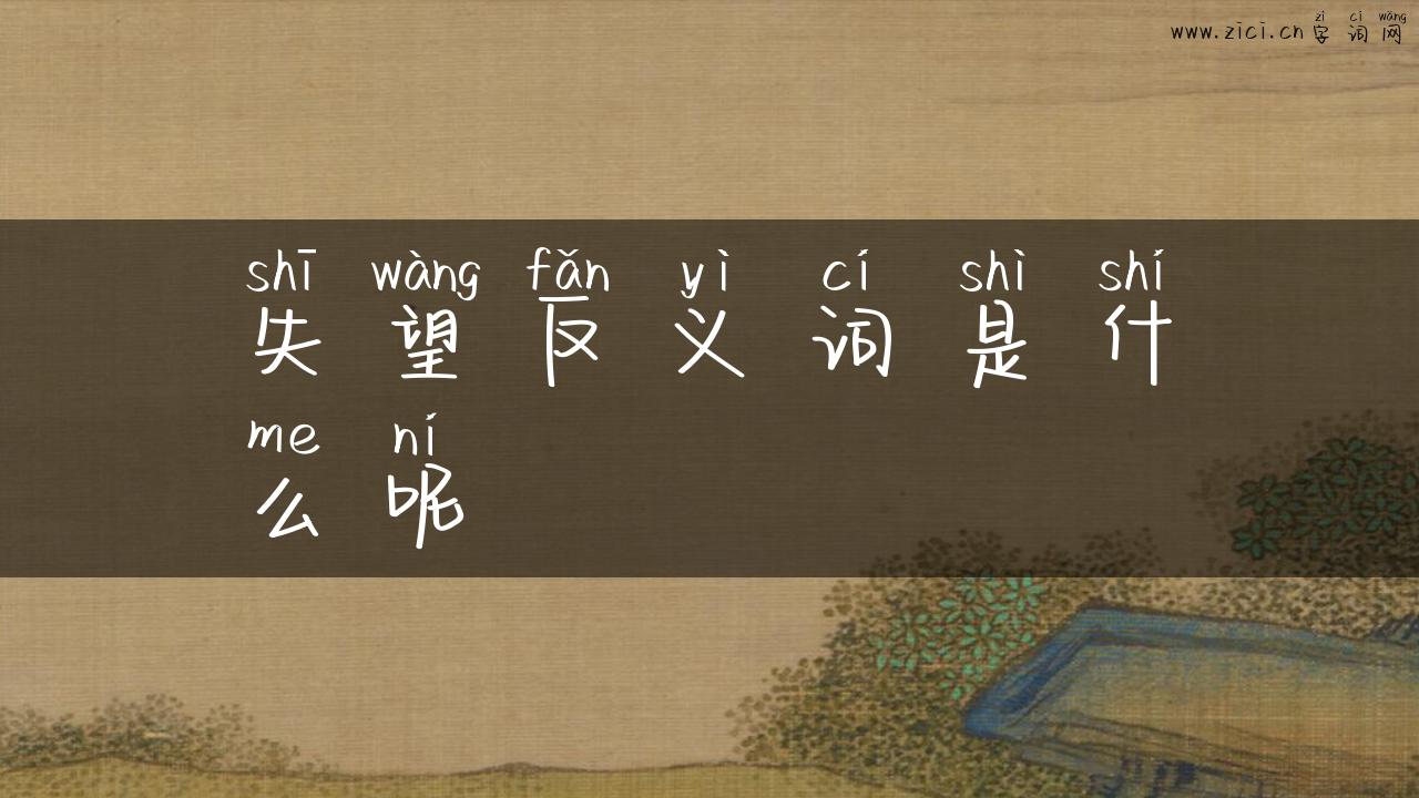 失望反义词是什么呢