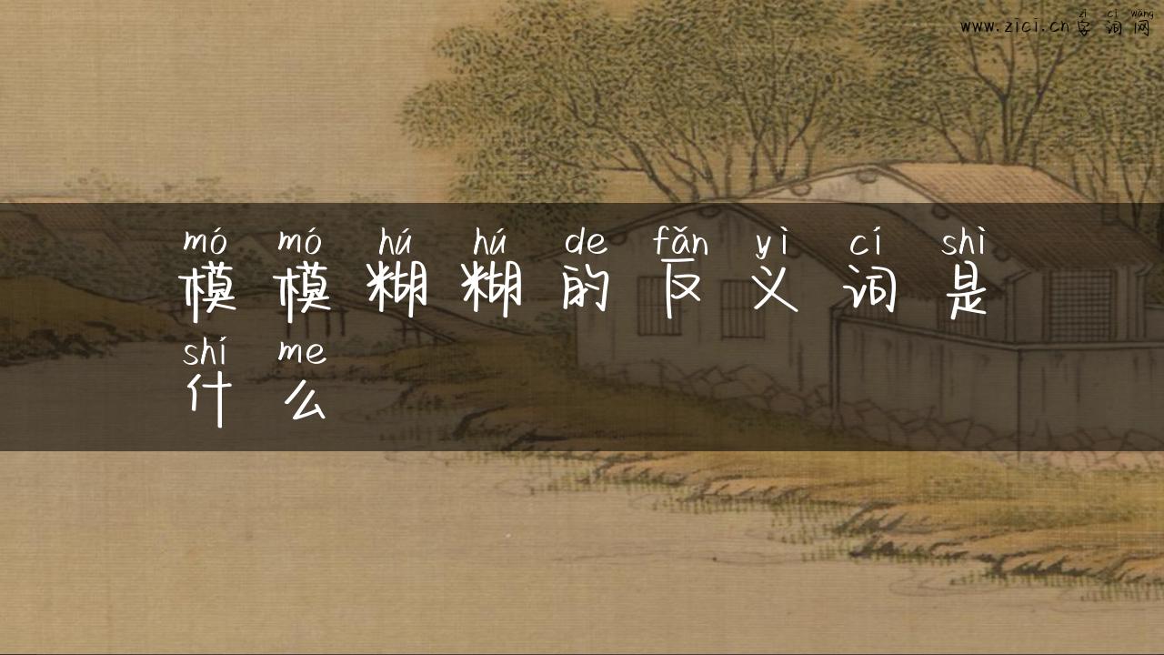 模模糊糊的反义词是什么