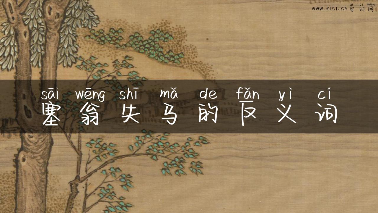 塞翁失马的反义词
