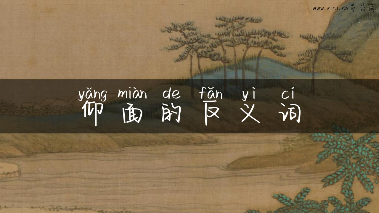 仰面的反义词