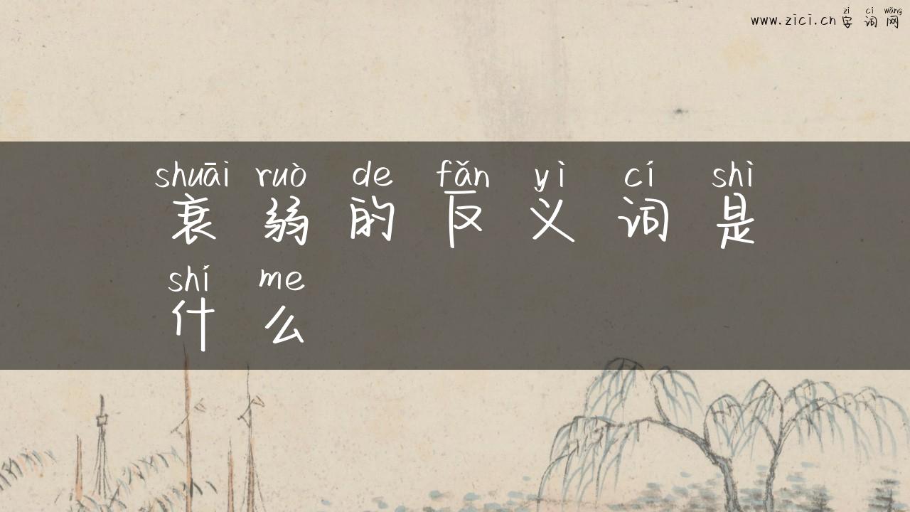 衰弱的反义词是什么