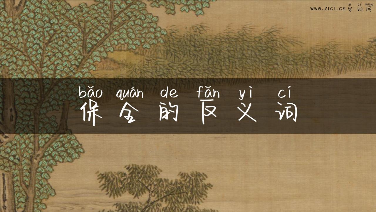 保全的反义词