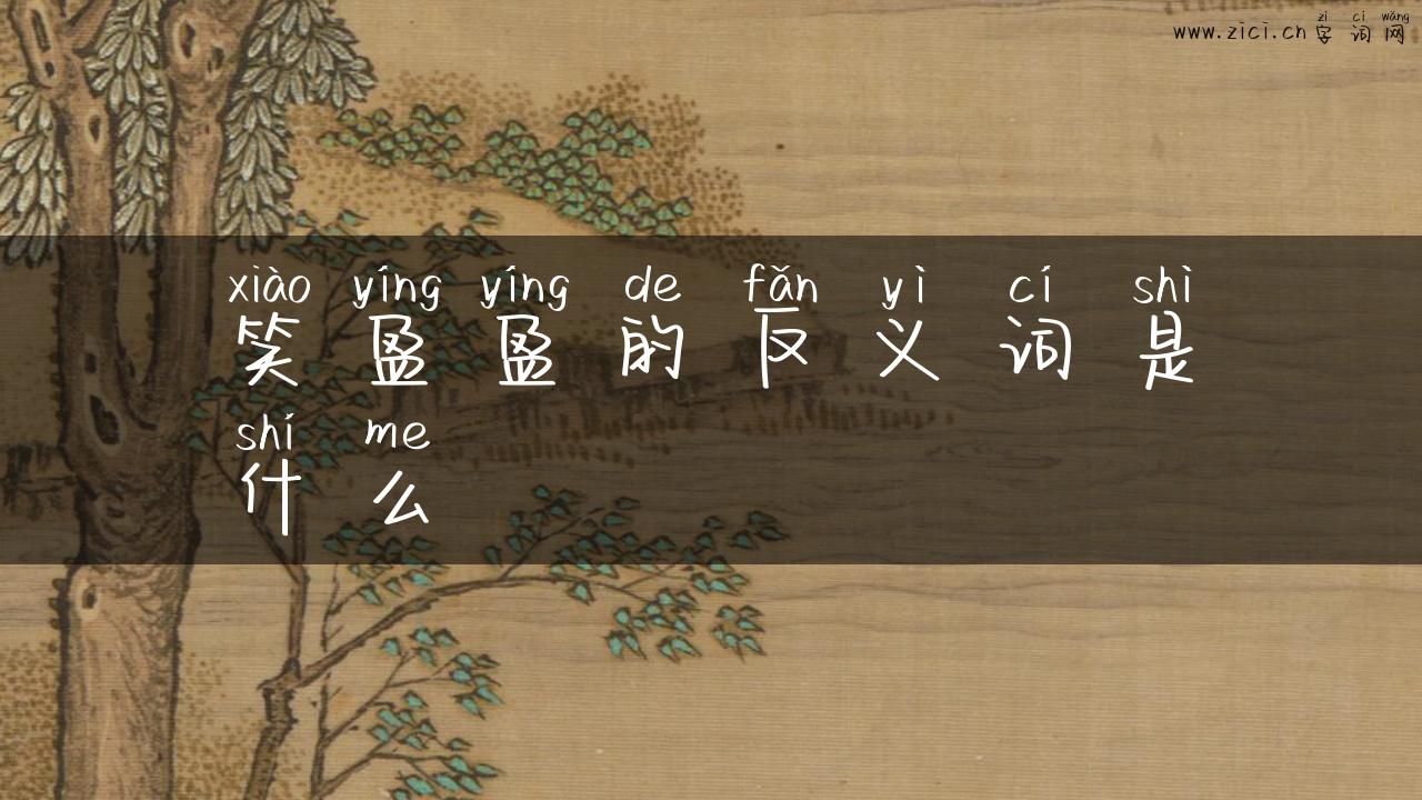 笑盈盈的反义词是什么