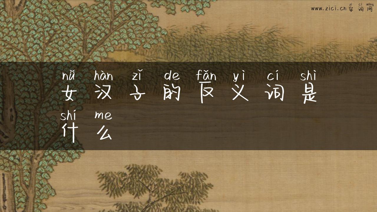 女汉子的反义词是什么