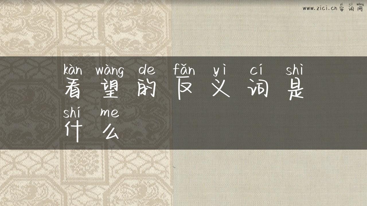看望的反义词是什么
