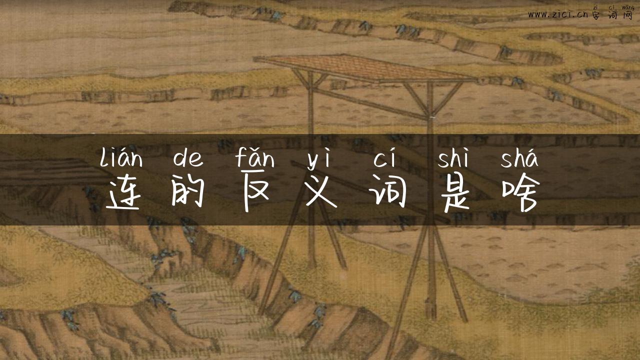连的反义词是啥