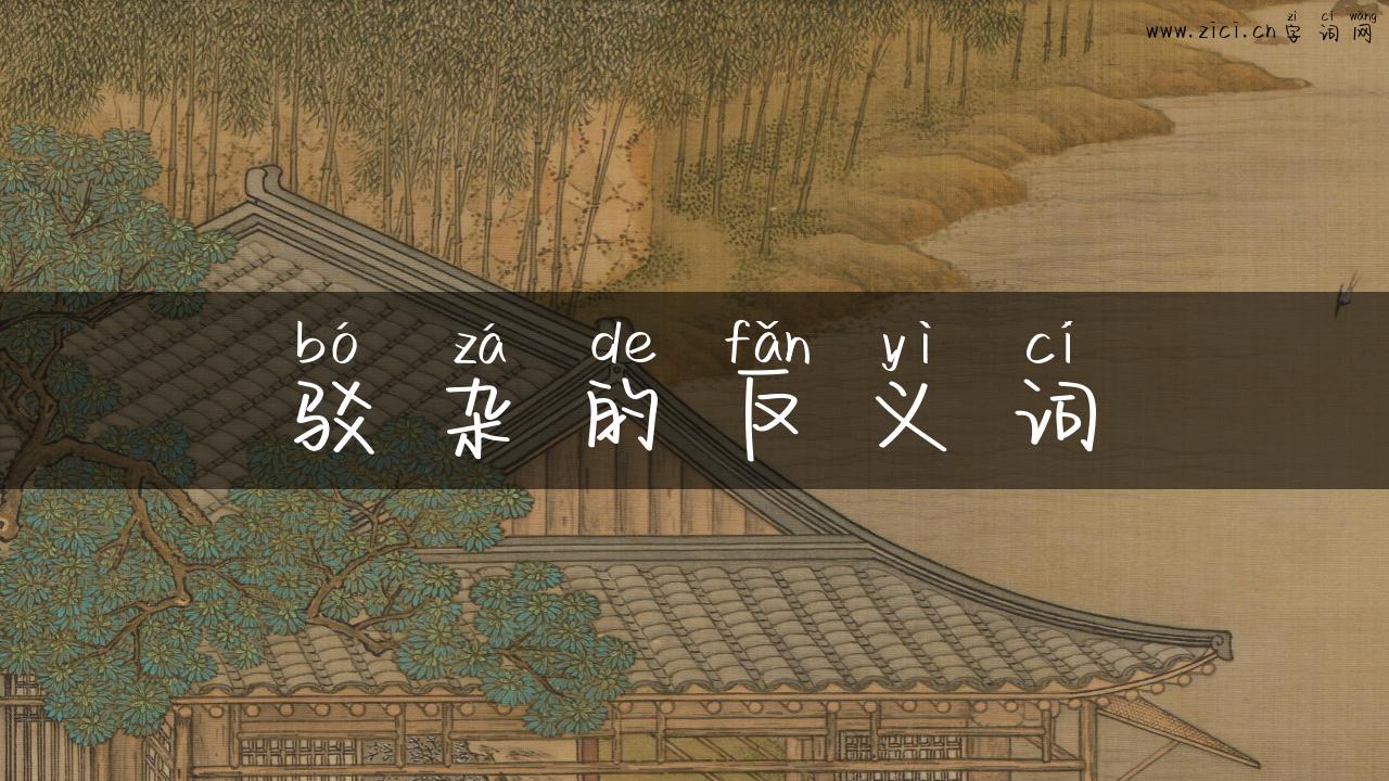 驳杂的反义词