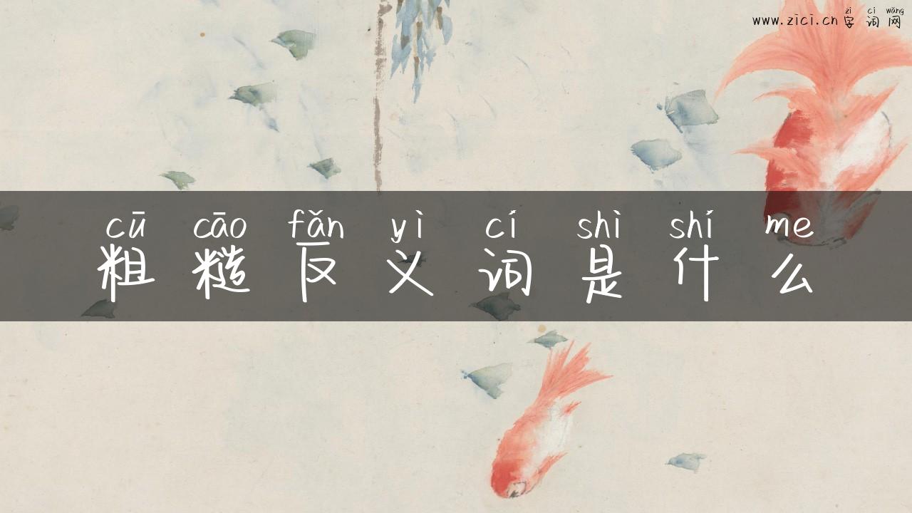 粗糙反义词是什么