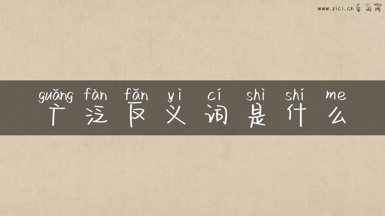 广泛反义词是什么