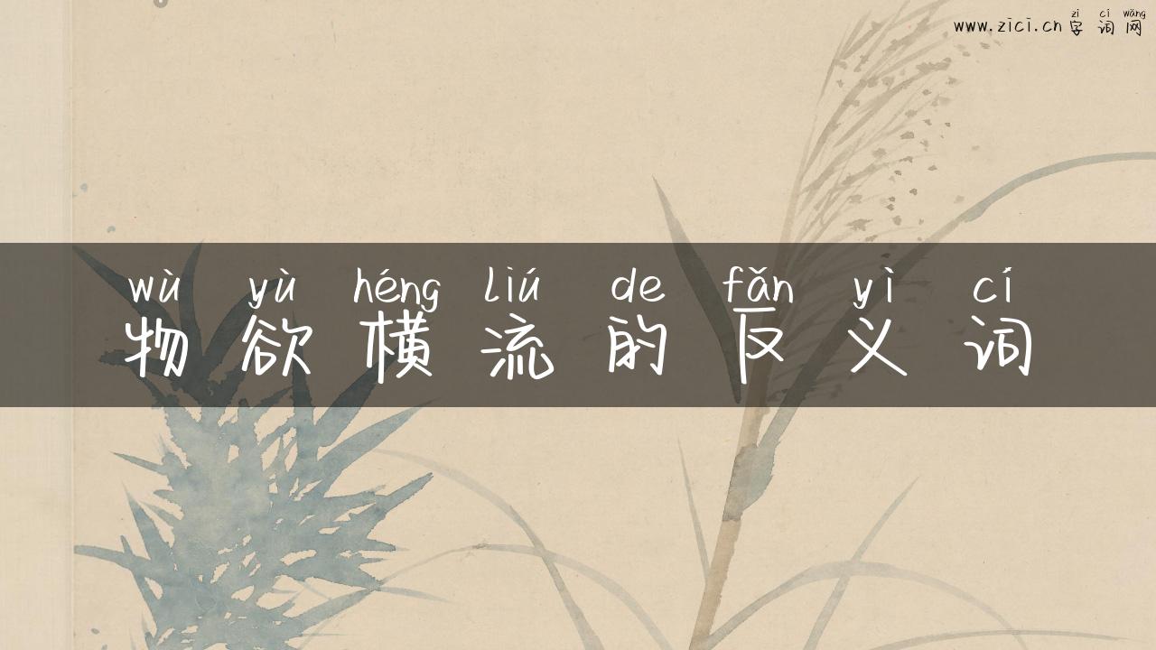 物欲横流的反义词