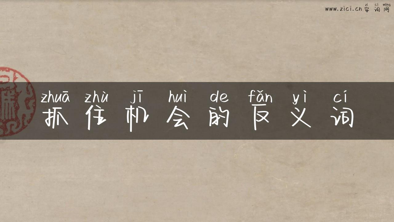 抓住机会的反义词