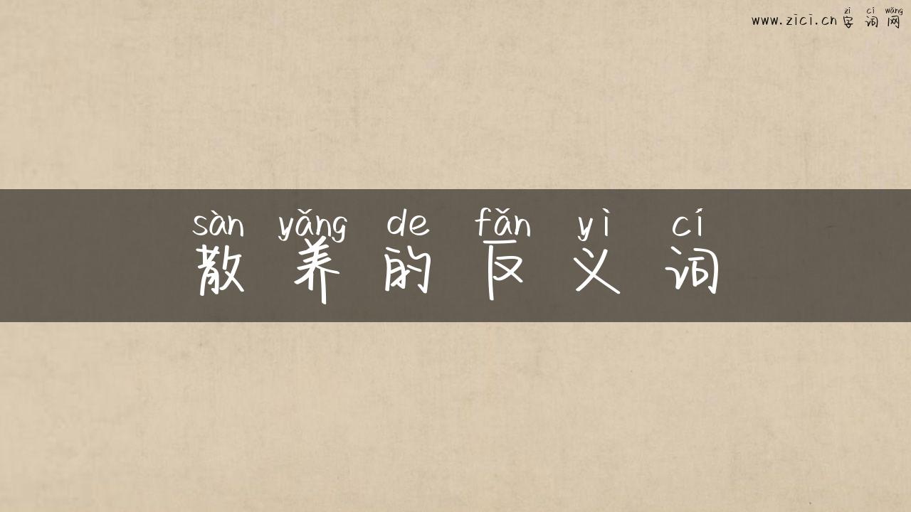 散养的反义词