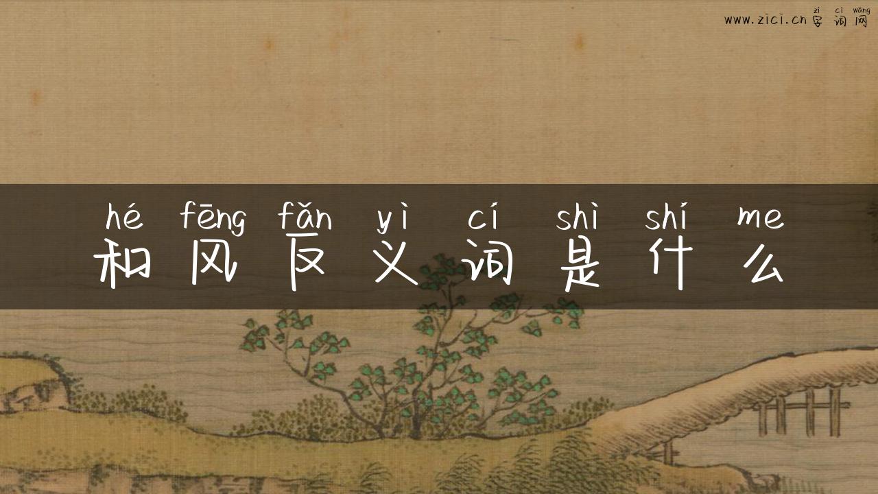 和风反义词是什么