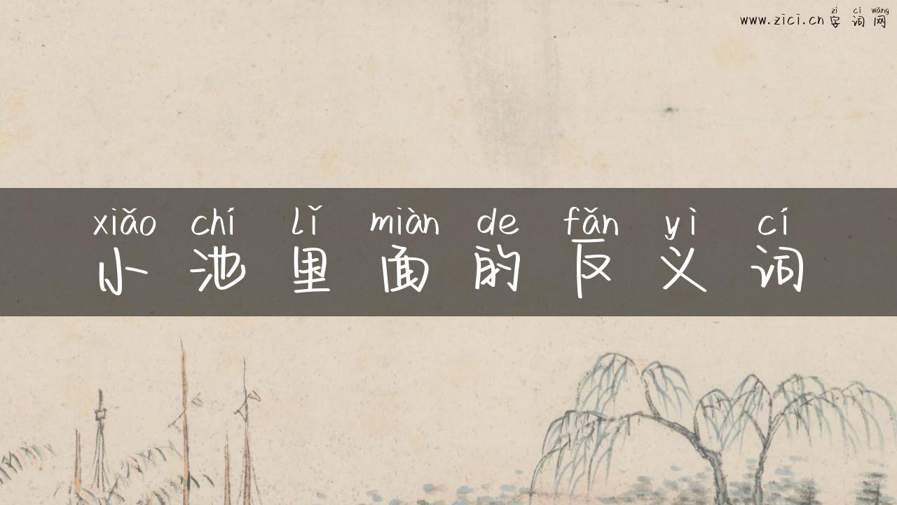 小池里面的反义词