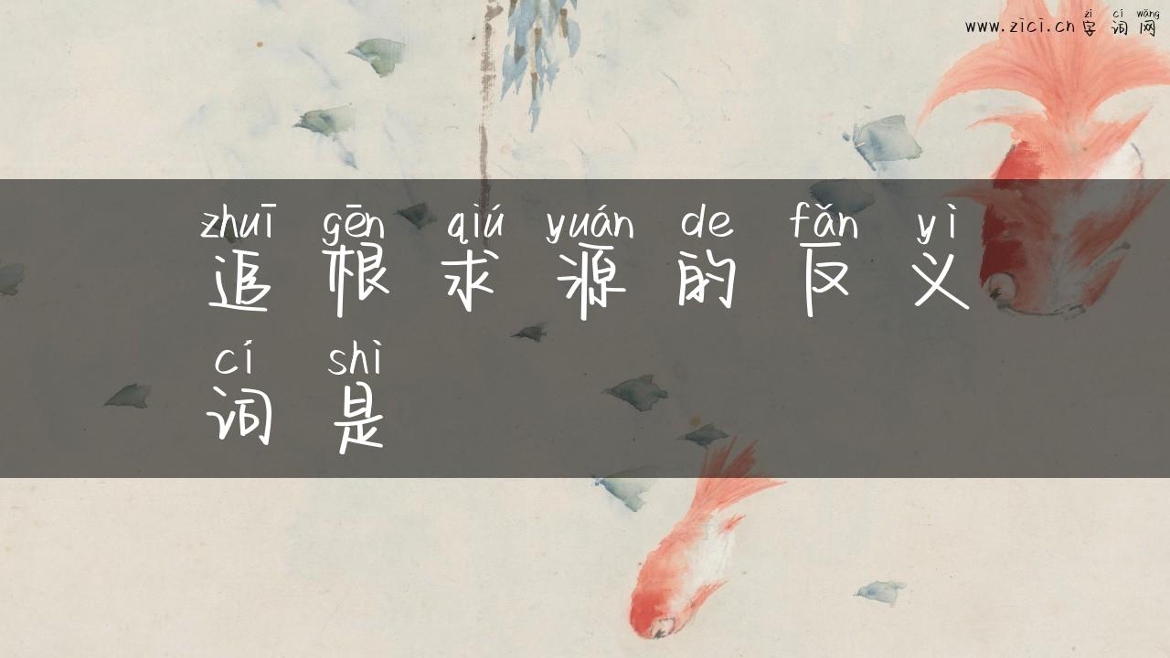 追根求源的反义词是