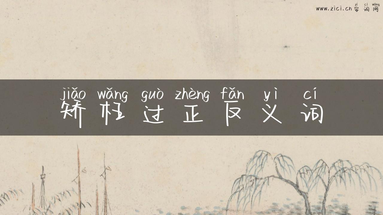 矫枉过正反义词