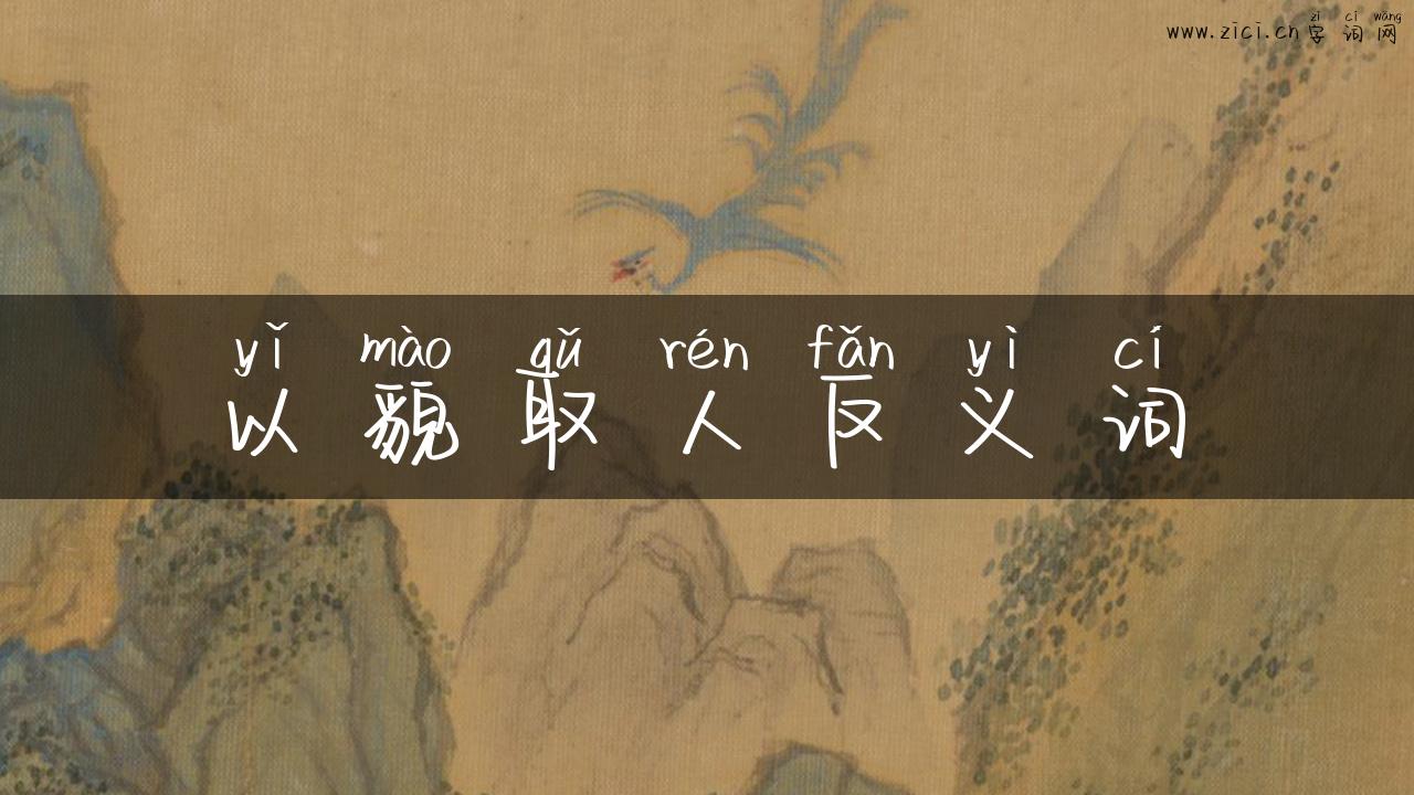 以貌取人反义词