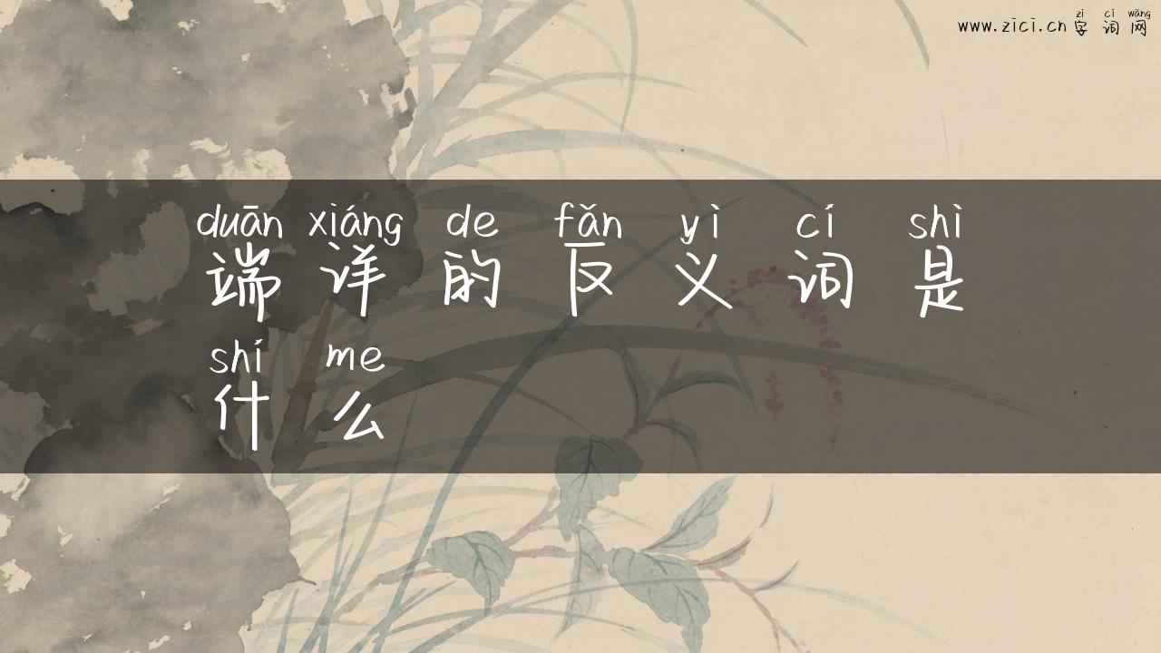 端详的反义词是什么