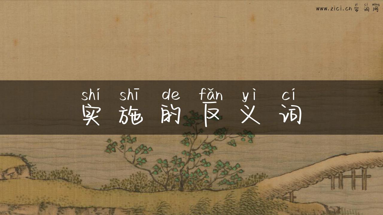 实施的反义词