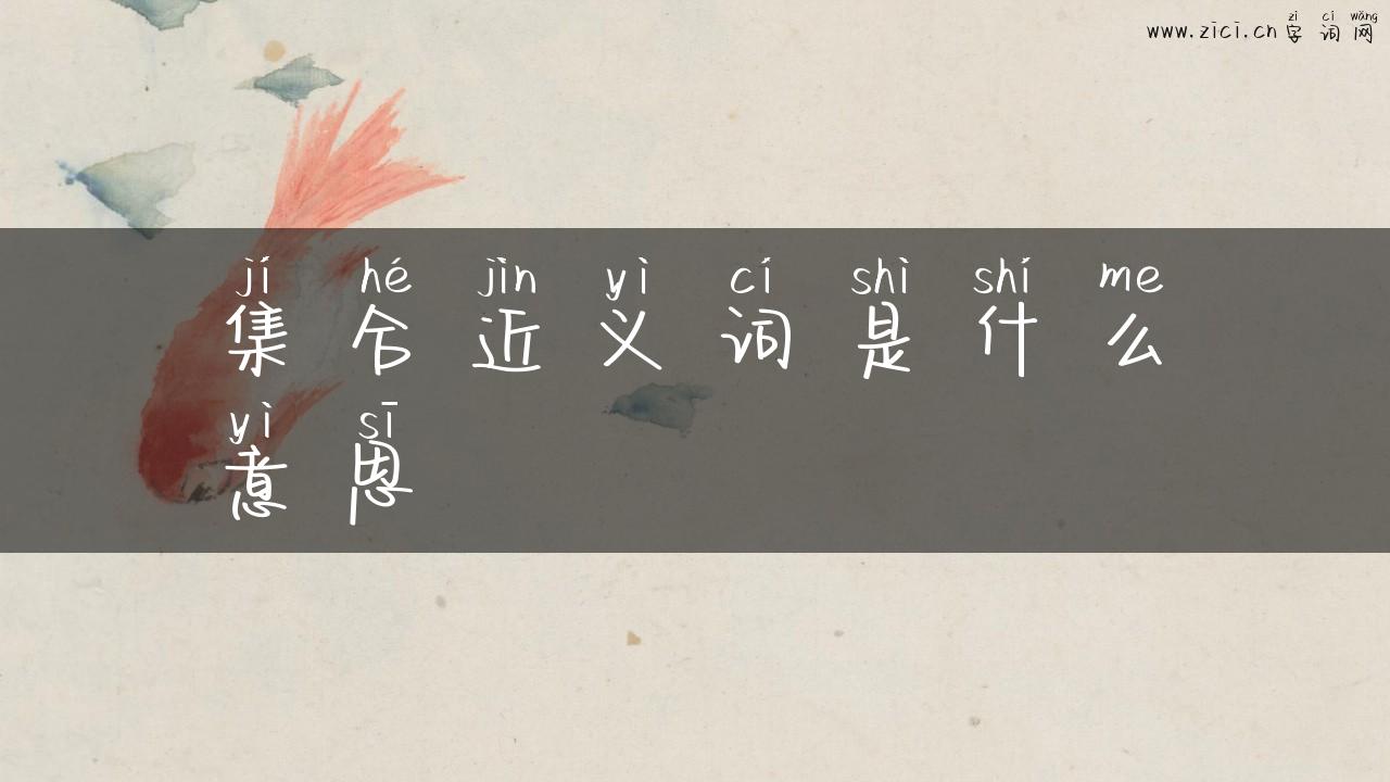 集合近义词是什么意思