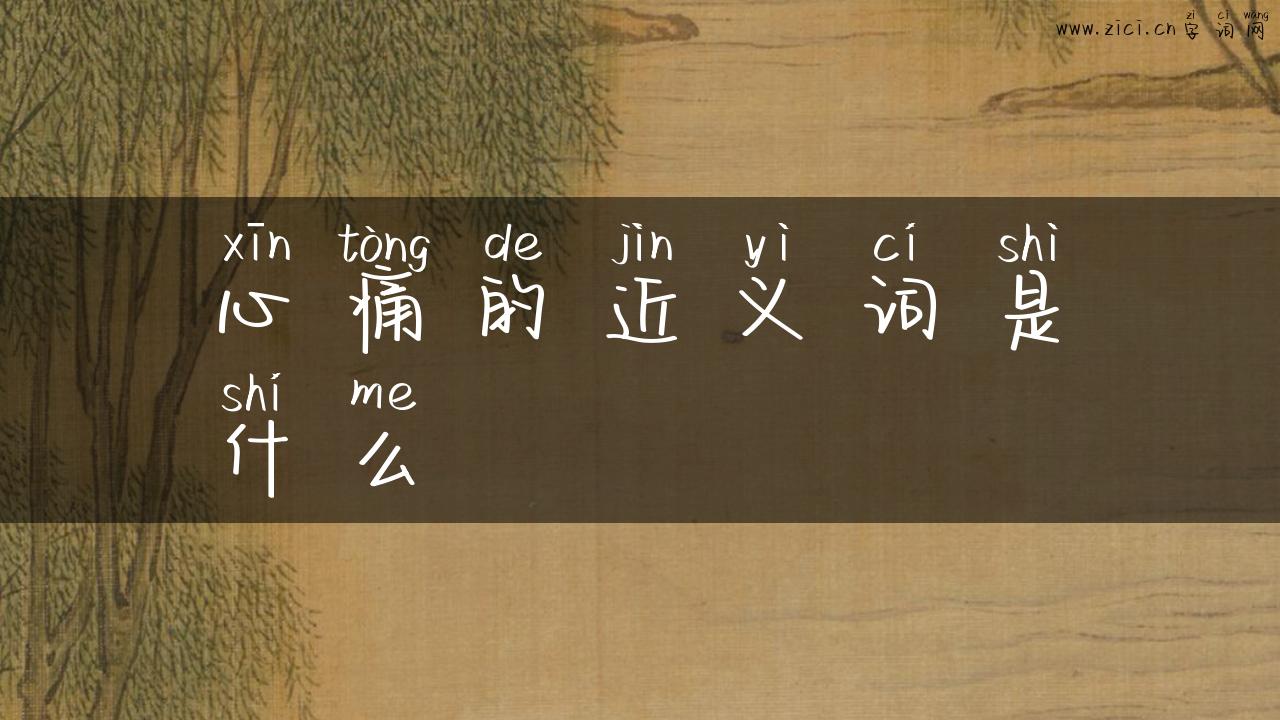 心痛的近义词是什么