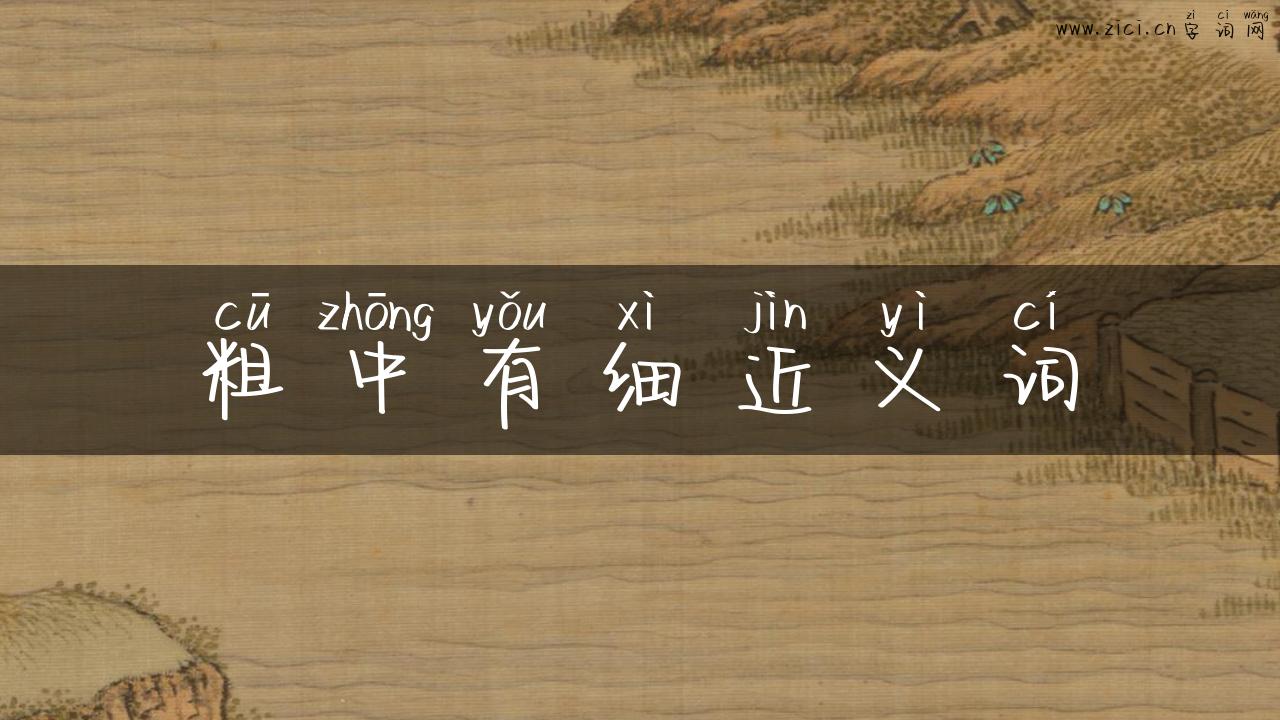 粗中有细近义词