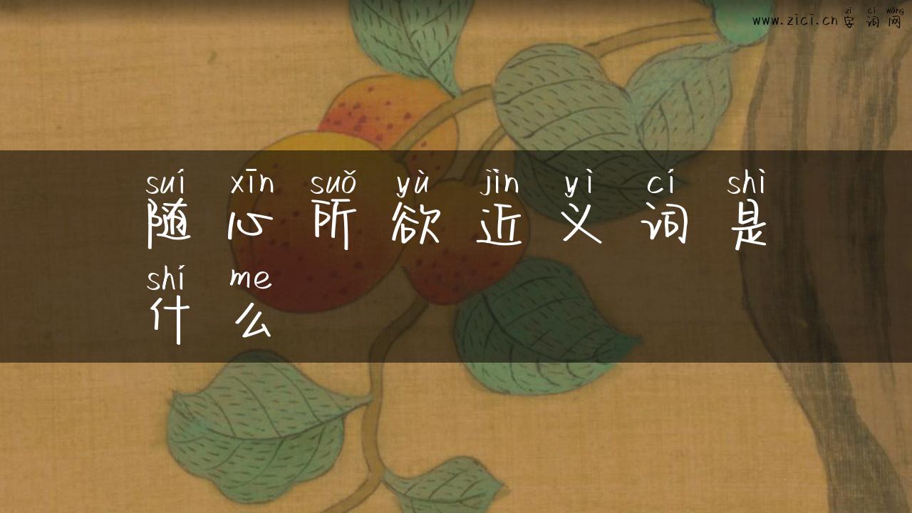 随心所欲近义词是什么