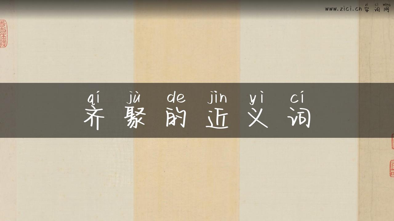 齐聚的近义词