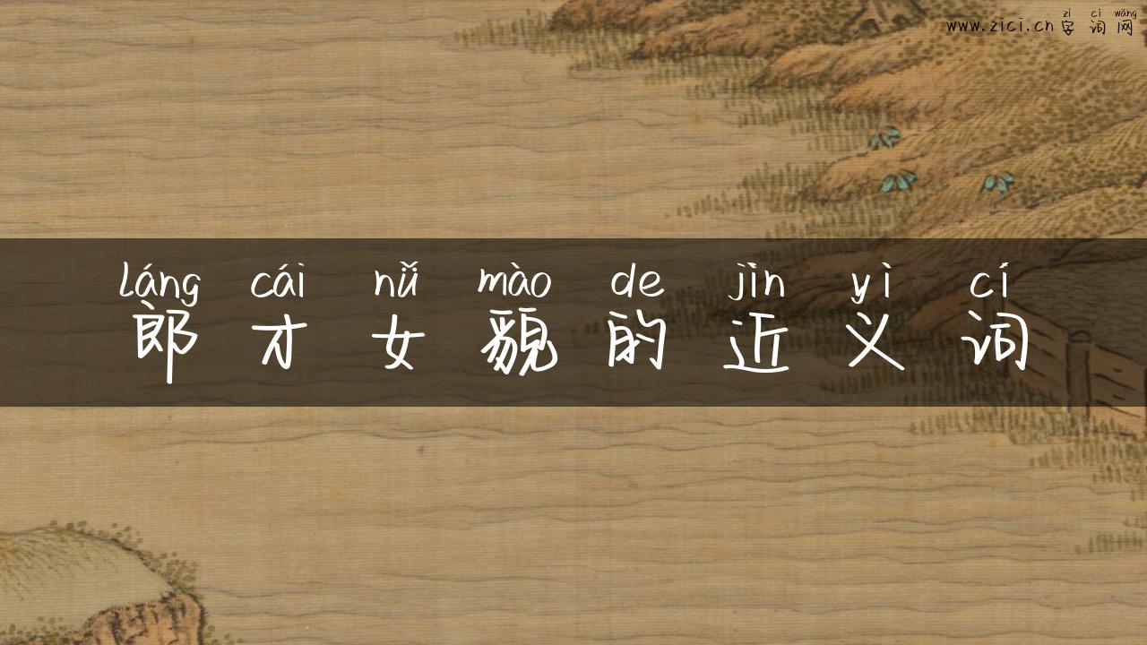 郎才女貌的近义词