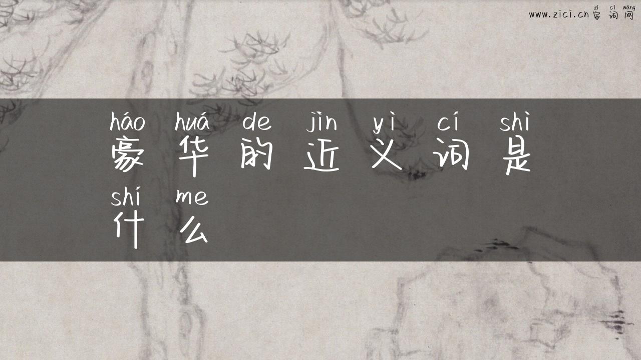豪华的近义词是什么