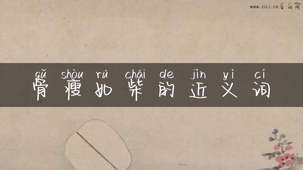 骨瘦如柴的近义词