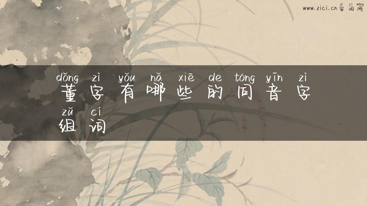 董字有哪些的同音字组词