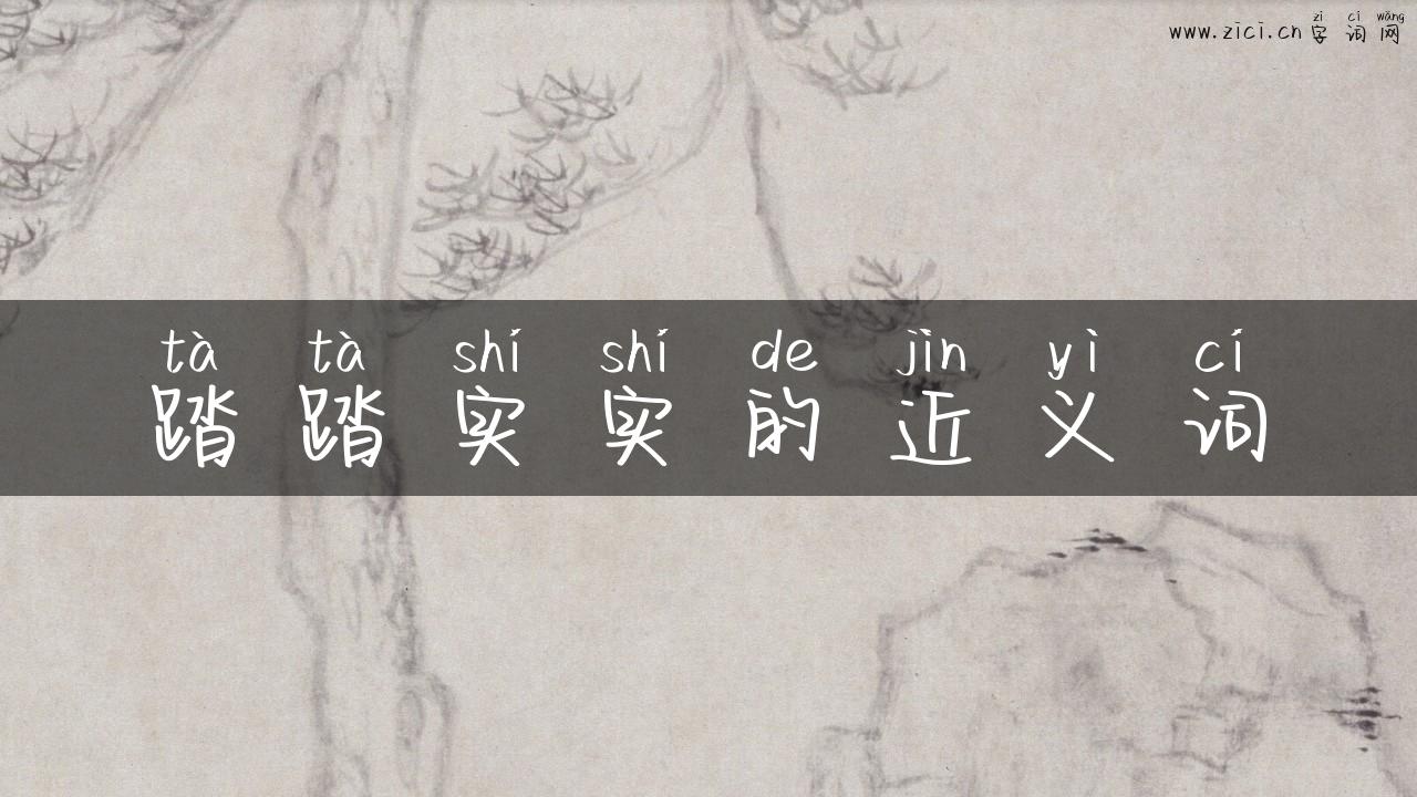 踏踏实实的近义词