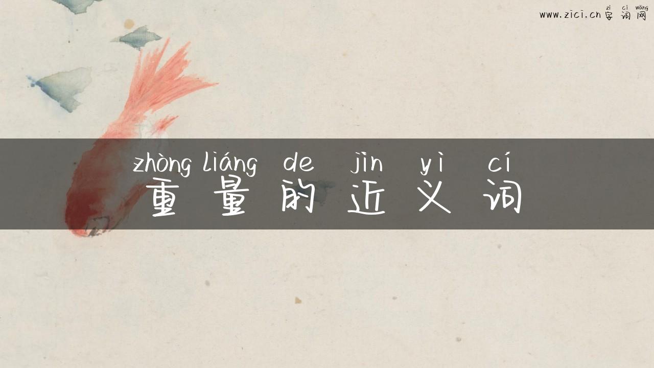 重量的近义词