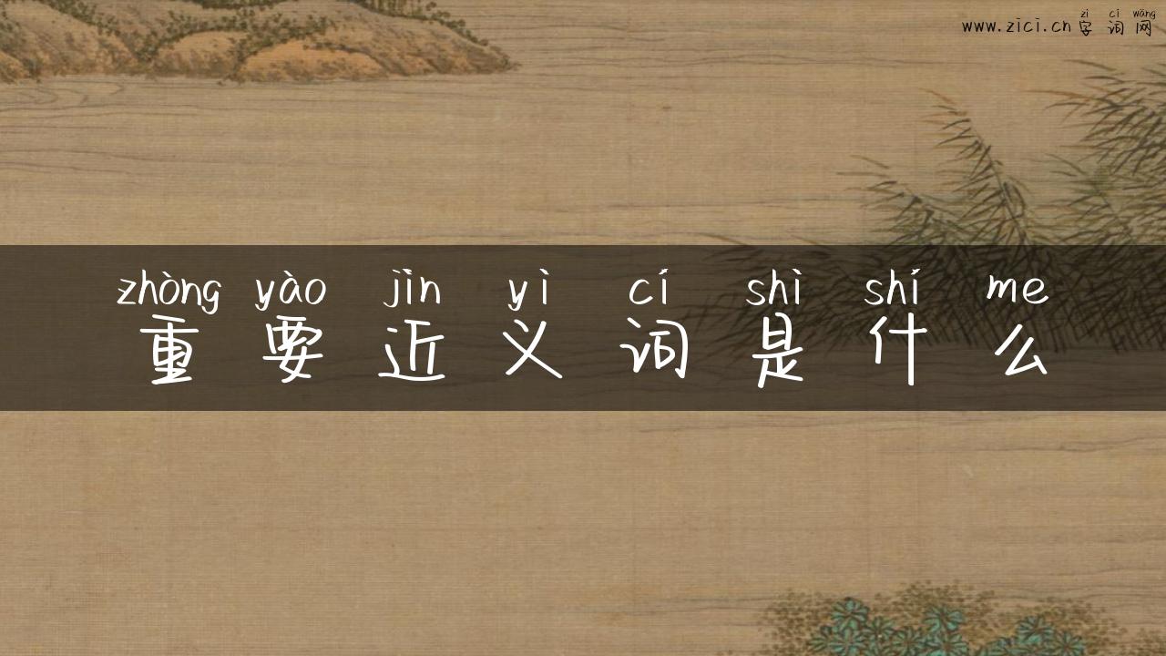 重要近义词是什么