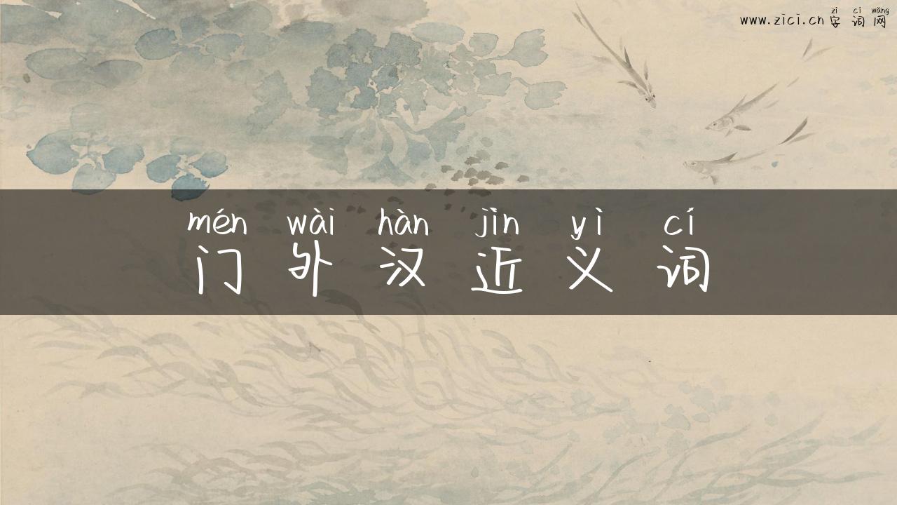 门外汉近义词