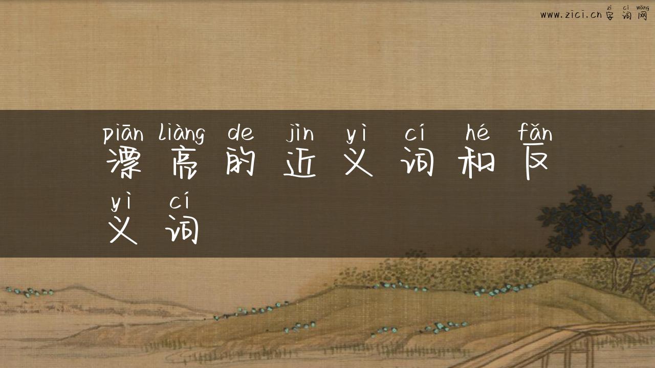 漂亮的近义词和反义词
