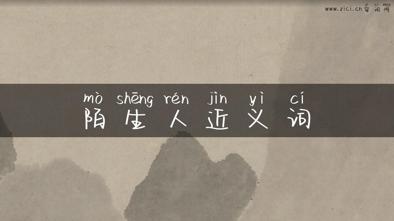陌生人近义词