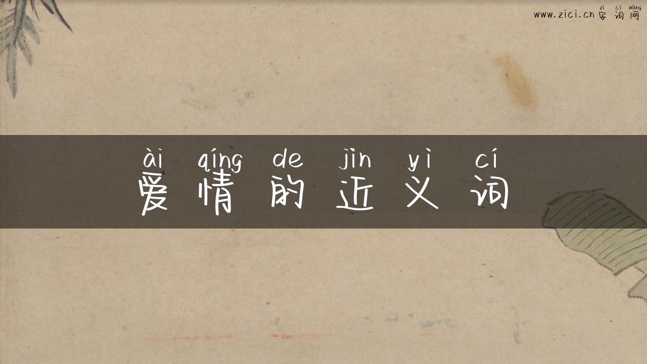 爱情的近义词
