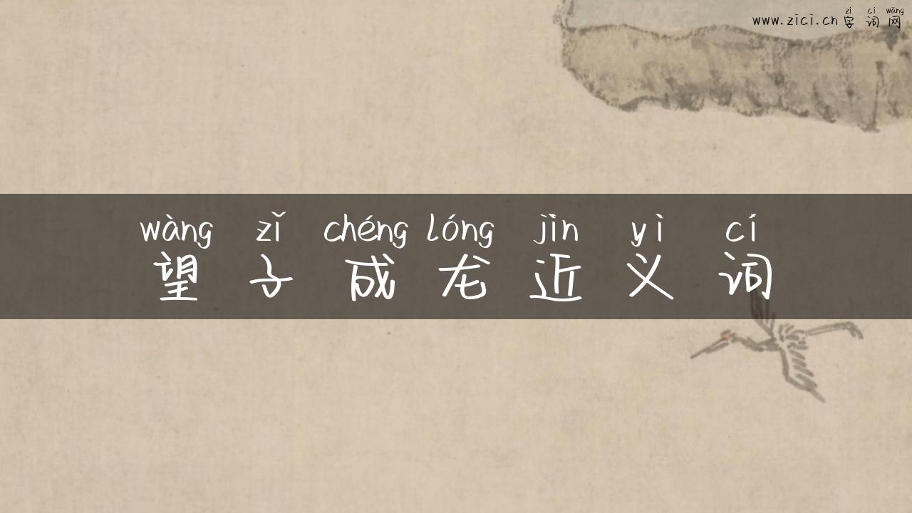 望子成龙近义词