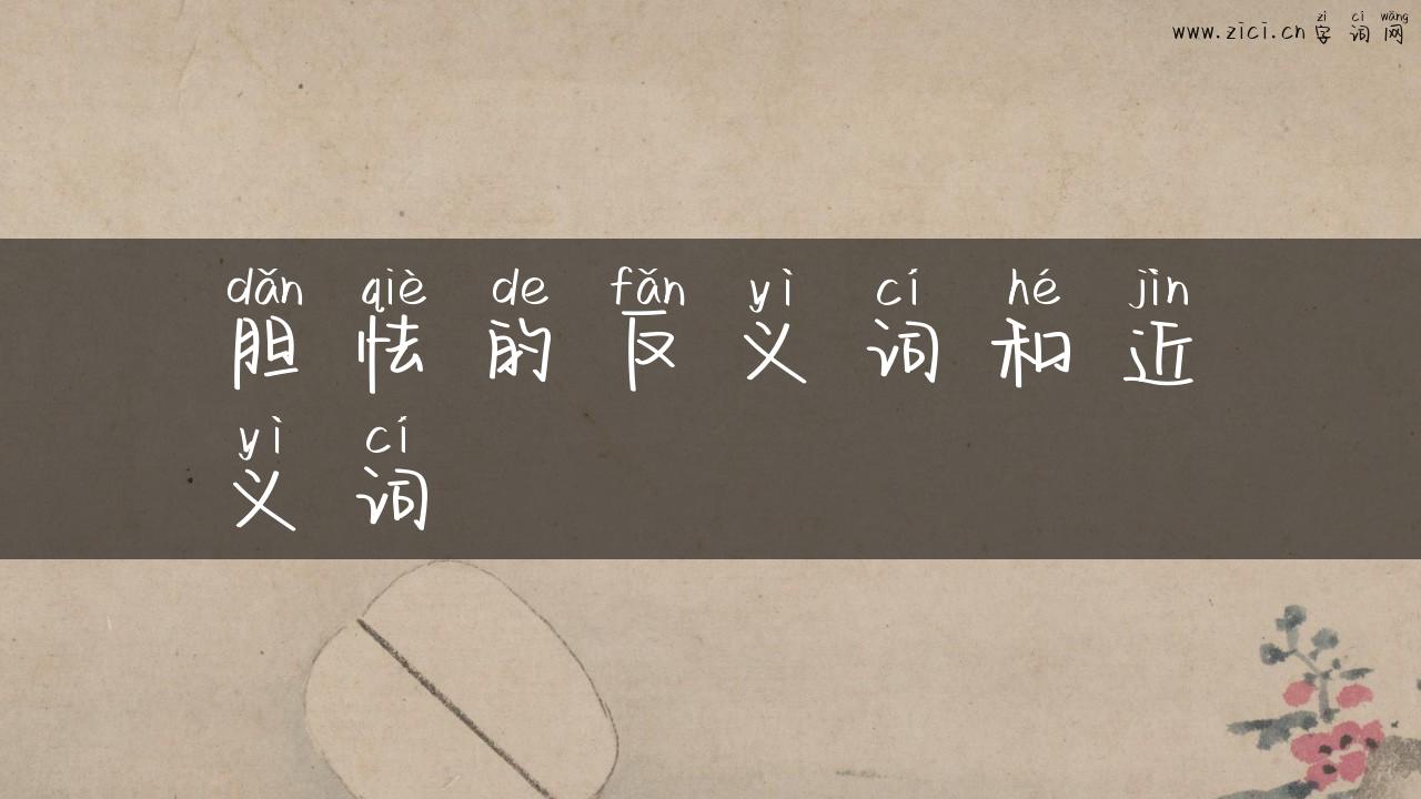 胆怯的反义词和近义词