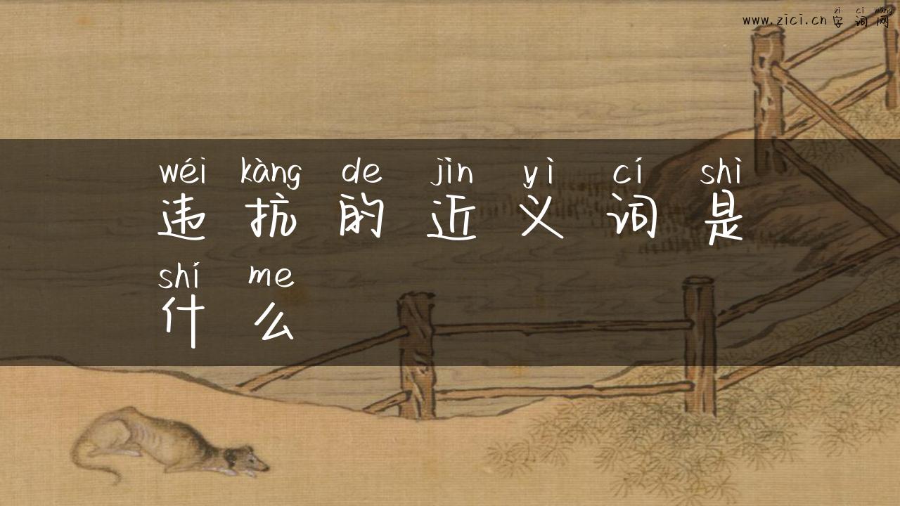 违抗的近义词是什么