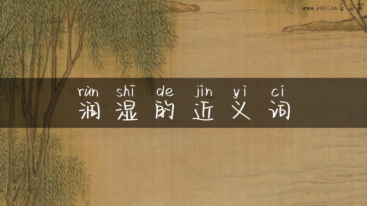 润湿的近义词