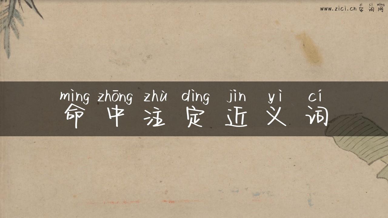 命中注定近义词